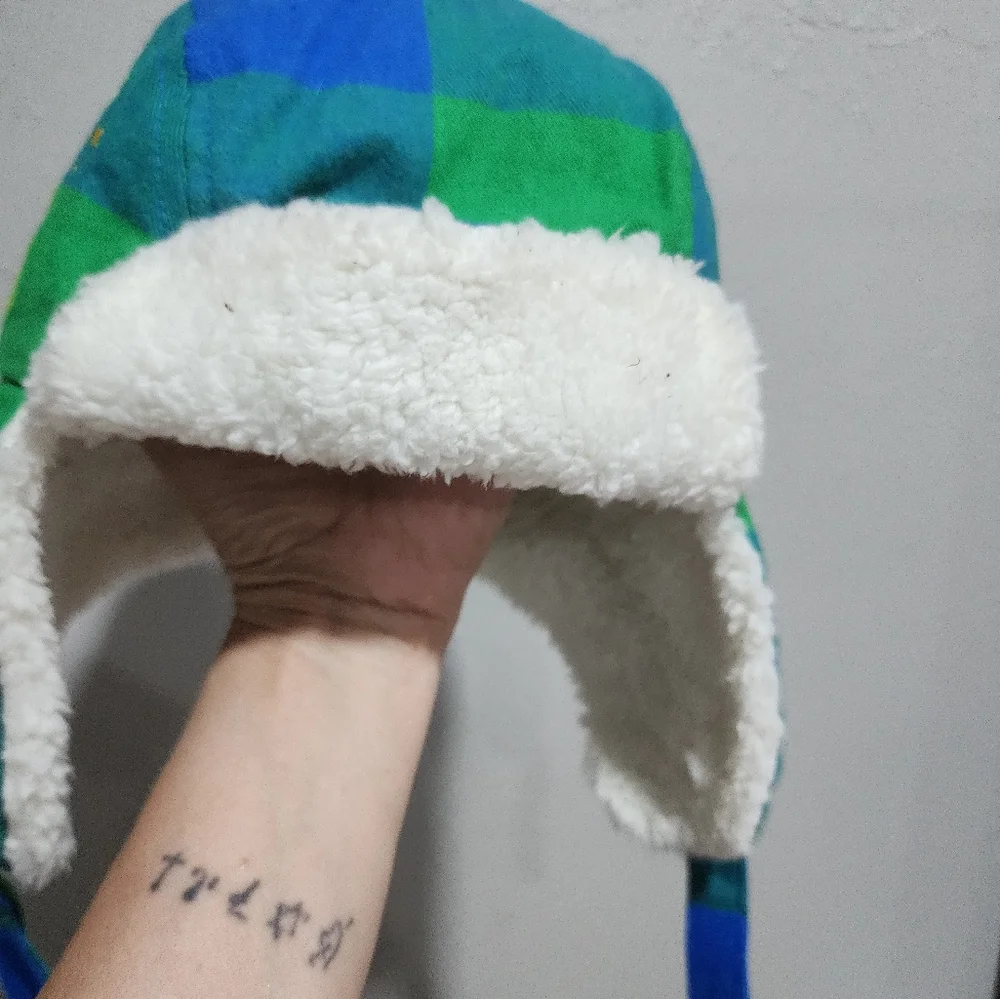 Disney Green and Blue Trapper Hat with Ear Flaps